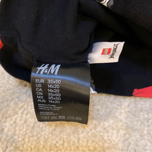 LEGO Ninjago H&M Black Neck Tube Scarf Kids 14 x 20 Ninja Heads Pattern - Picture 6 of 7